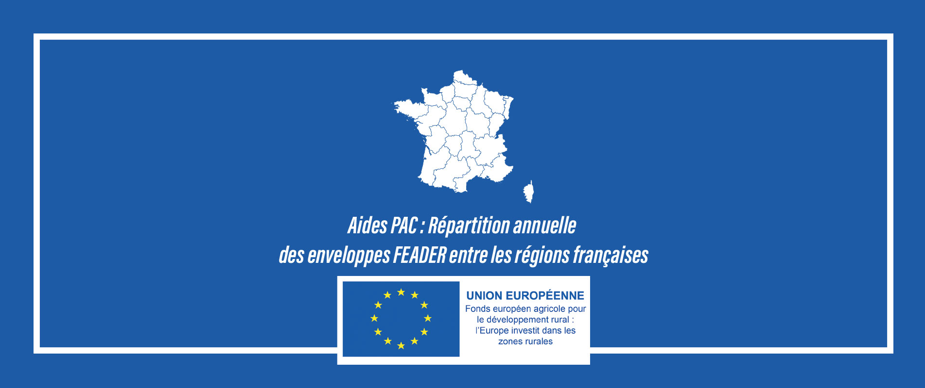 Aides PAC : Répartition annuelle des enveloppes FEADER entre les régions françaises